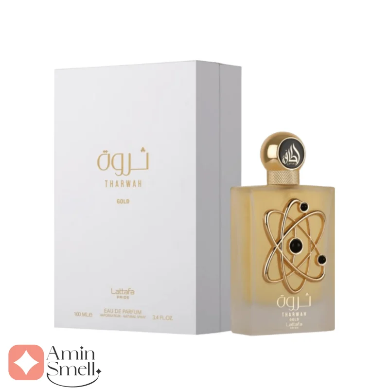 ادکلن ثروه گلد طلایی لطافه پراید Tharwah gold Lattafa Pride